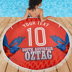 Personalized South Australia Oztag Bird Mascot Beach Blanket Dynamic Team Spirit Graphic