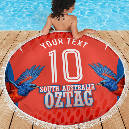 Personalized South Australia Oztag Bird Mascot Beach Blanket Dynamic Team Spirit Graphic
