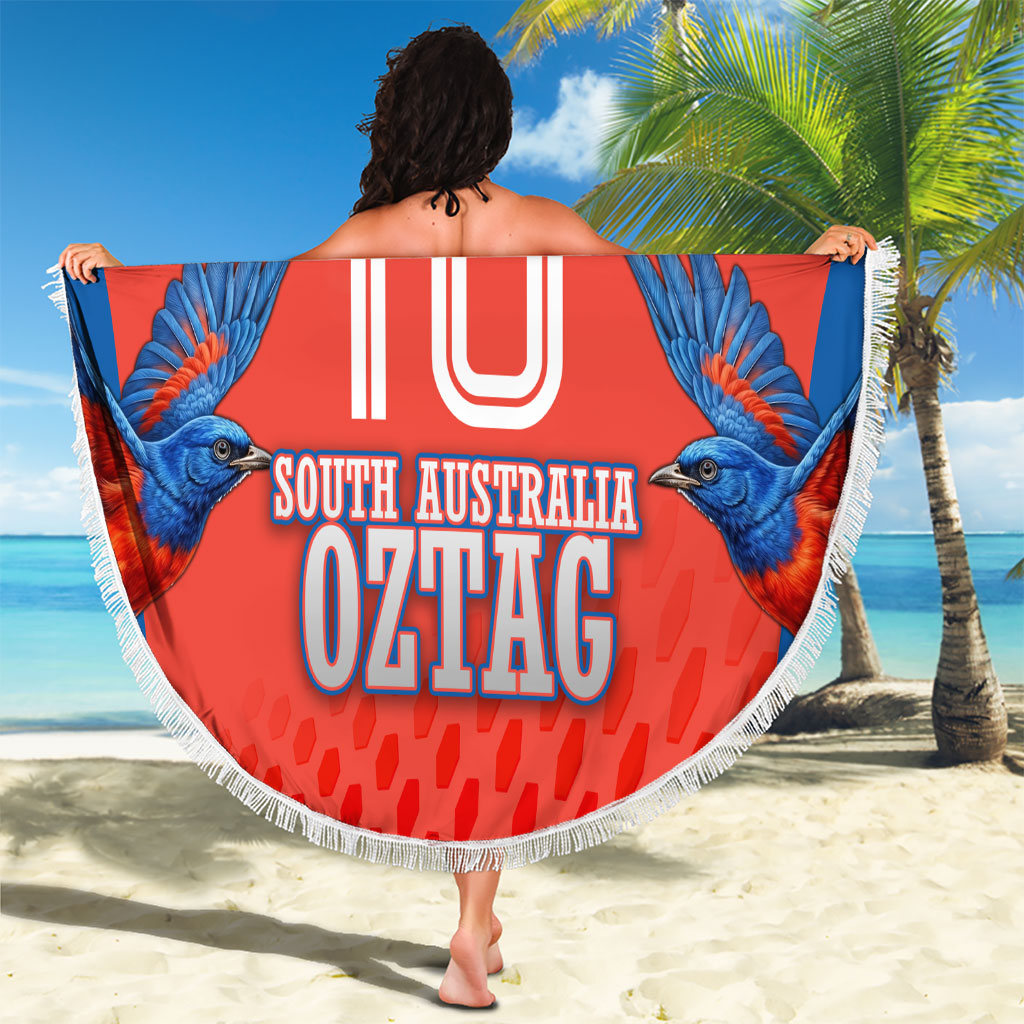 Personalized South Australia Oztag Bird Mascot Beach Blanket Dynamic Team Spirit Graphic