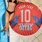 Personalized South Australia Oztag Bird Mascot Beach Blanket Dynamic Team Spirit Graphic