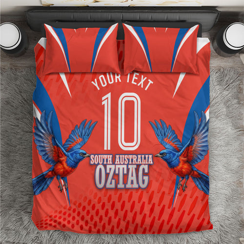 Personalized South Australia Oztag Bird Mascot Bedding Set Dynamic Team Spirit Graphic