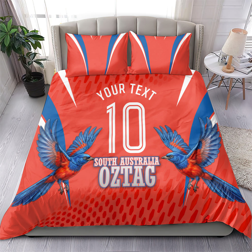 Personalized South Australia Oztag Bird Mascot Bedding Set Dynamic Team Spirit Graphic