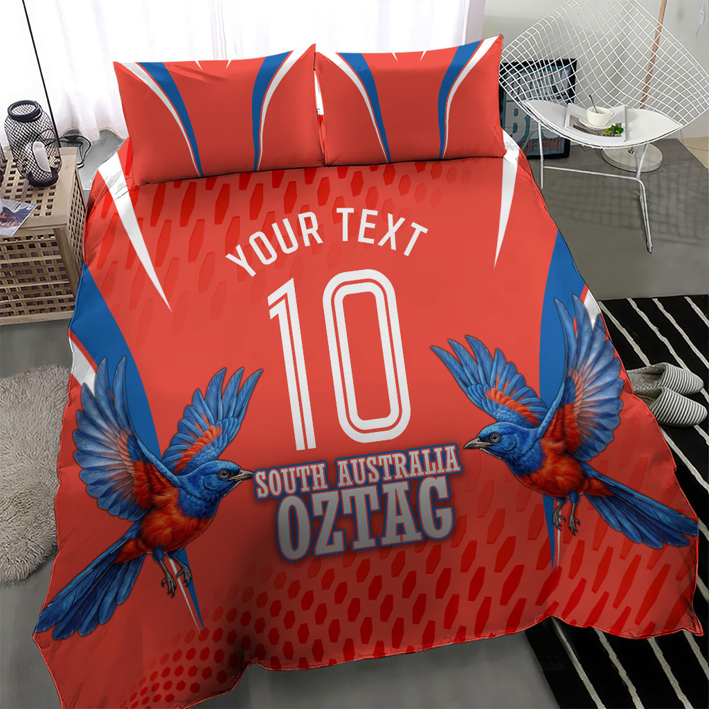 Personalized South Australia Oztag Bird Mascot Bedding Set Dynamic Team Spirit Graphic