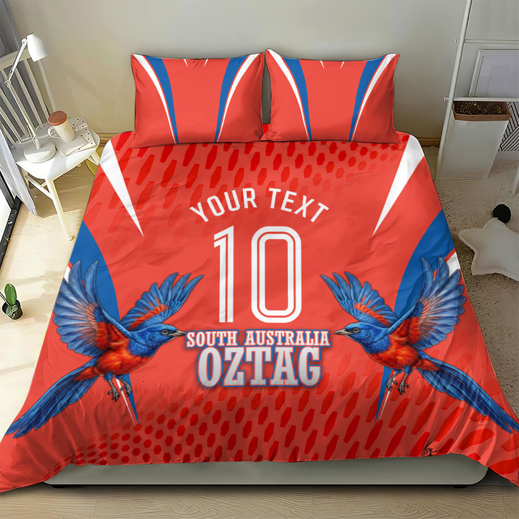 Personalized South Australia Oztag Bird Mascot Bedding Set Dynamic Team Spirit Graphic