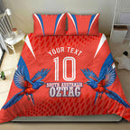 Personalized South Australia Oztag Bird Mascot Bedding Set Dynamic Team Spirit Graphic