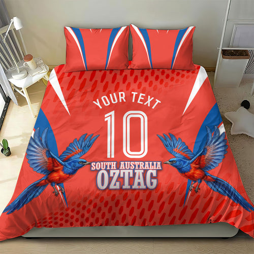 Personalized South Australia Oztag Bird Mascot Bedding Set Dynamic Team Spirit Graphic