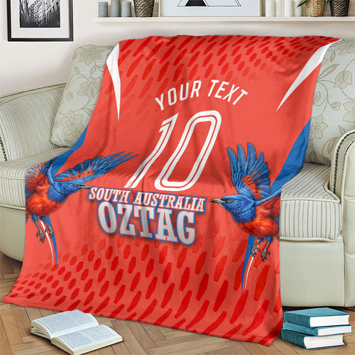 Personalized South Australia Oztag Bird Mascot Blanket Dynamic Team Spirit Graphic