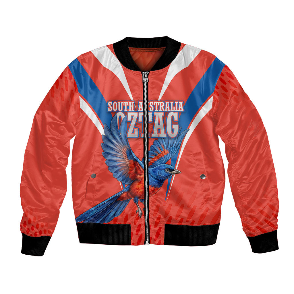 Personalized South Australia Oztag Bird Mascot Bomber Jacket Dynamic Team Spirit Graphic