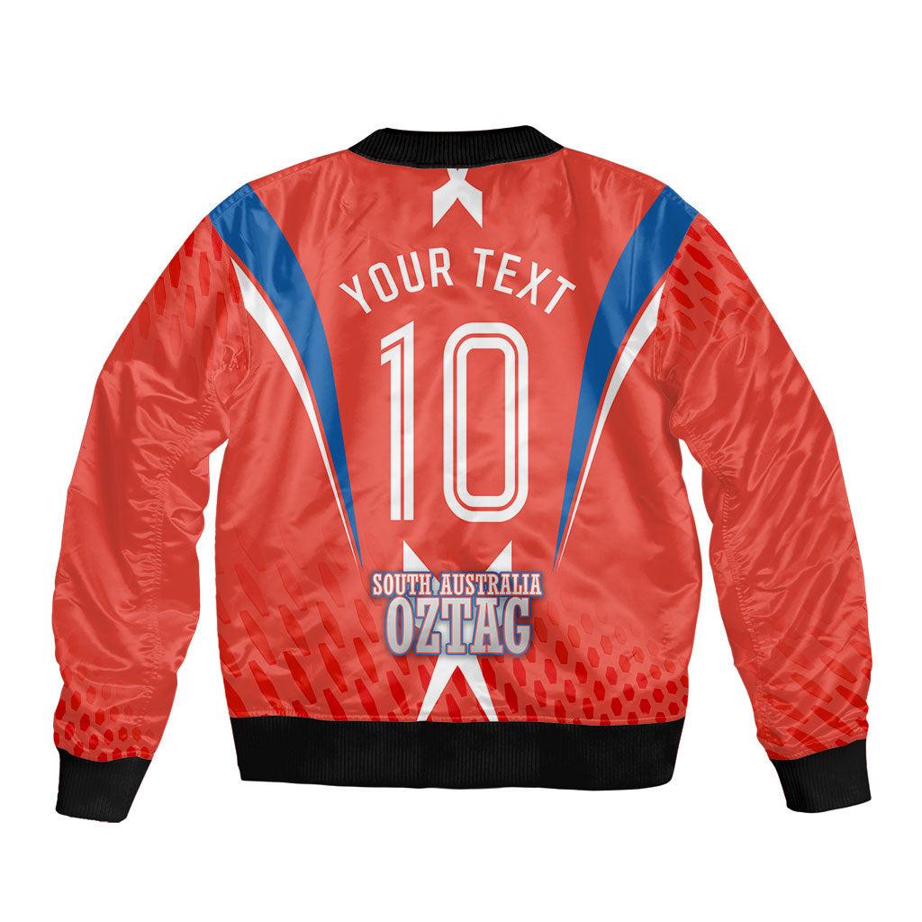 Personalized South Australia Oztag Bird Mascot Bomber Jacket Dynamic Team Spirit Graphic