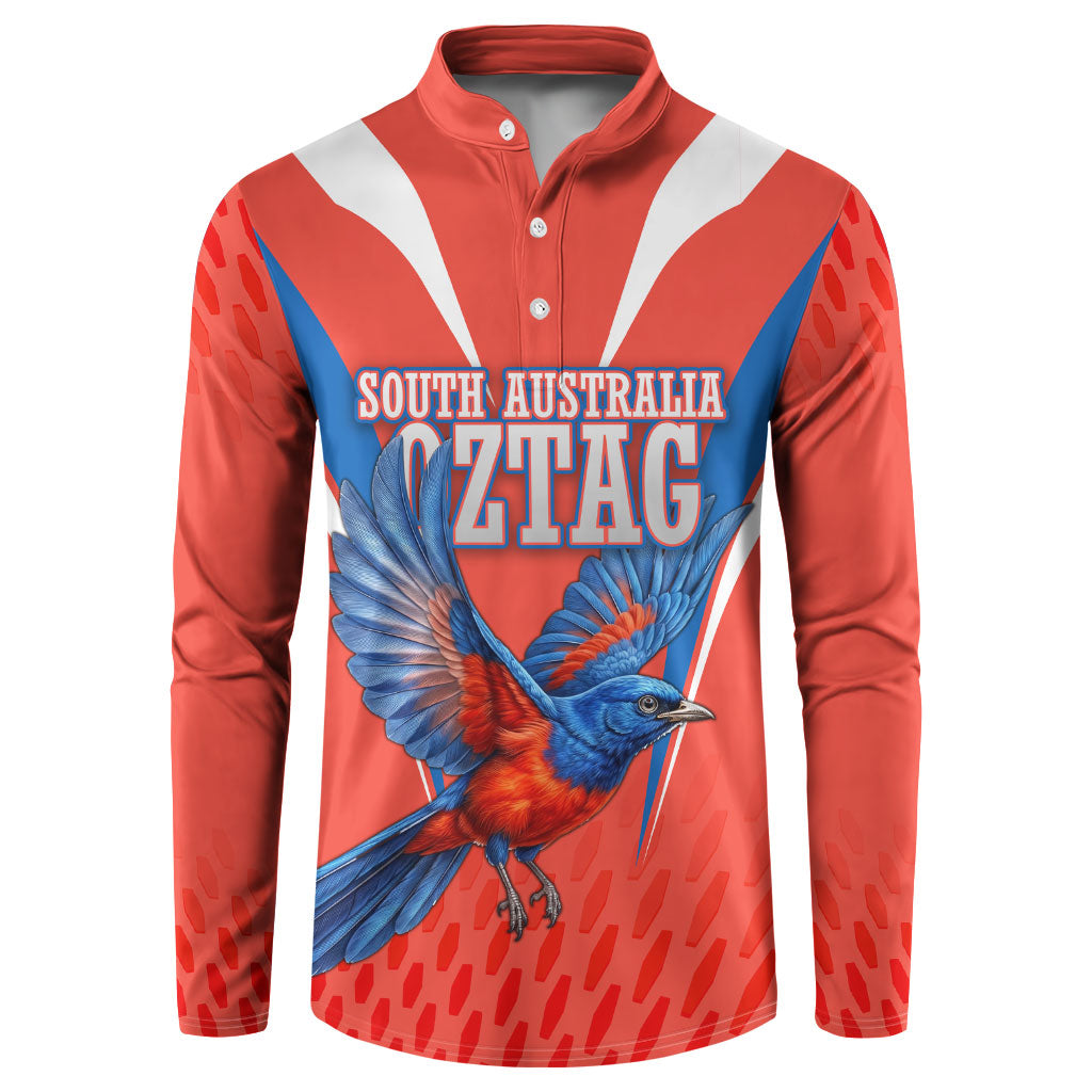 Personalized South Australia Oztag Bird Mascot Button Sweatshirt Dynamic Team Spirit Graphic