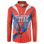 Personalized South Australia Oztag Bird Mascot Button Sweatshirt Dynamic Team Spirit Graphic
