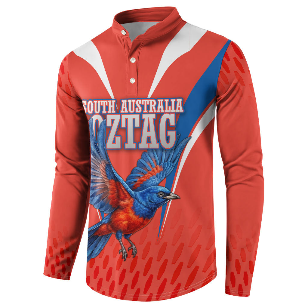 Personalized South Australia Oztag Bird Mascot Button Sweatshirt Dynamic Team Spirit Graphic