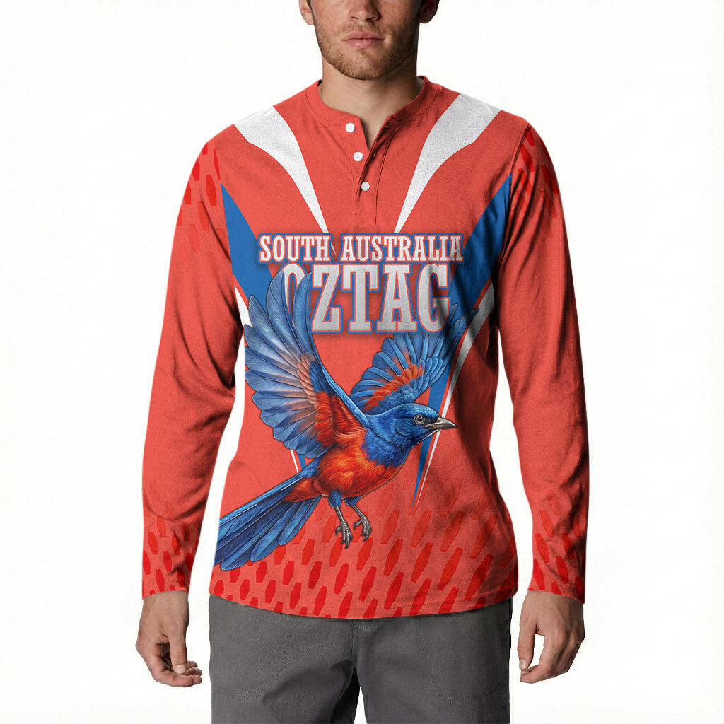 Personalized South Australia Oztag Bird Mascot Button Sweatshirt Dynamic Team Spirit Graphic