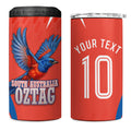 Personalized South Australia Oztag Bird Mascot 4 in 1 Can Cooler Tumbler Dynamic Team Spirit Graphic