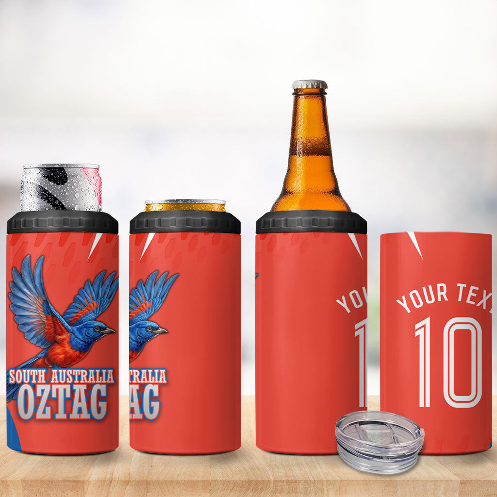 Personalized South Australia Oztag Bird Mascot 4 in 1 Can Cooler Tumbler Dynamic Team Spirit Graphic