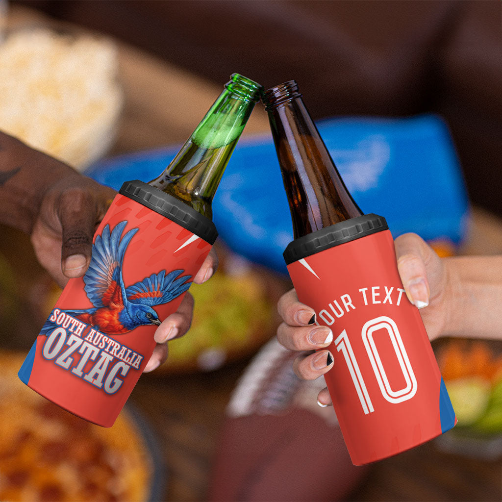 Personalized South Australia Oztag Bird Mascot 4 in 1 Can Cooler Tumbler Dynamic Team Spirit Graphic