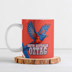 Personalized South Australia Oztag Bird Mascot Ceramic Mug Dynamic Team Spirit Graphic