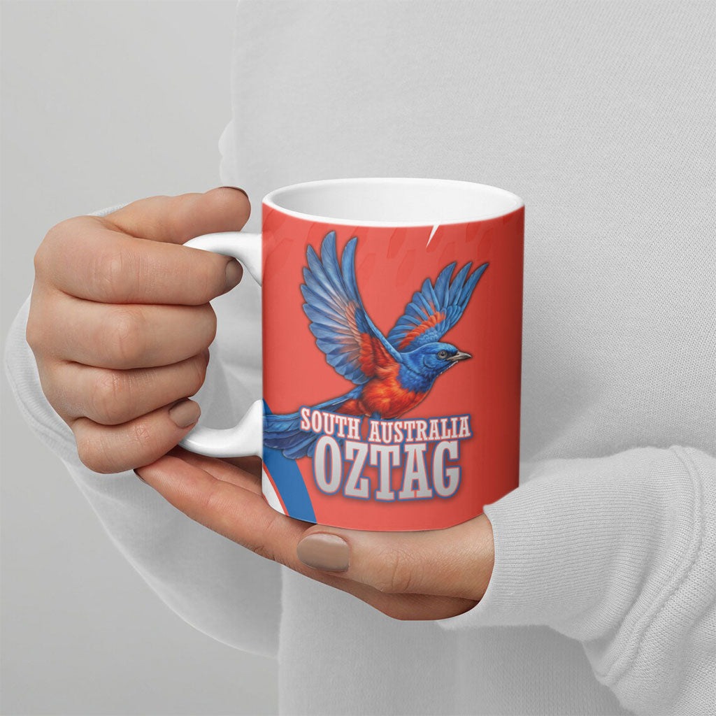 Personalized South Australia Oztag Bird Mascot Ceramic Mug Dynamic Team Spirit Graphic