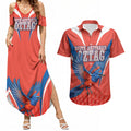 Personalized South Australia Oztag Bird Mascot Couples Matching Summer Maxi Dress and Hawaiian Shirt Dynamic Team Spirit Graphic