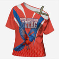 Personalized South Australia Oztag Bird Mascot Cross Shoulder Shirt Dynamic Team Spirit Graphic