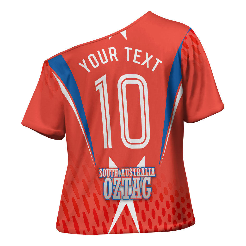 Personalized South Australia Oztag Bird Mascot Cross Shoulder Shirt Dynamic Team Spirit Graphic