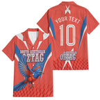 Personalized South Australia Oztag Bird Mascot Family Matching Mermaid Dress and Hawaiian Shirt Dynamic Team Spirit Graphic