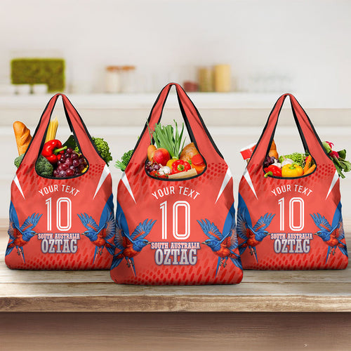 Personalized South Australia Oztag Bird Mascot Grocery Bag Dynamic Team Spirit Graphic
