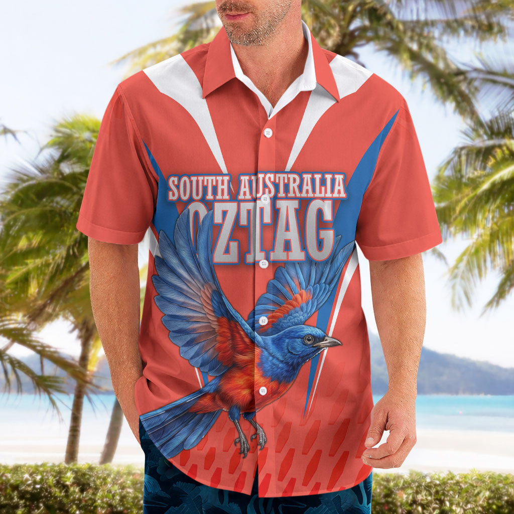 Personalized South Australia Oztag Bird Mascot Hawaiian Shirt Dynamic Team Spirit Graphic