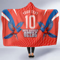Personalized South Australia Oztag Bird Mascot Hooded Blanket Dynamic Team Spirit Graphic