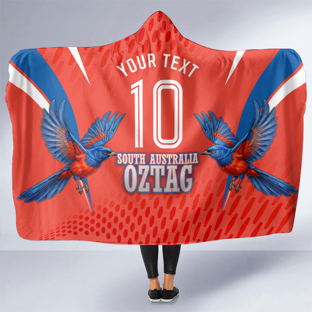 Personalized South Australia Oztag Bird Mascot Hooded Blanket Dynamic Team Spirit Graphic