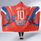 Personalized South Australia Oztag Bird Mascot Hooded Blanket Dynamic Team Spirit Graphic