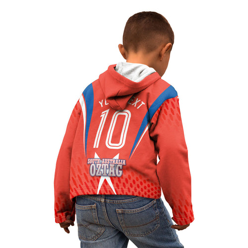 Personalized South Australia Oztag Bird Mascot Kid Hoodie Dynamic Team Spirit Graphic