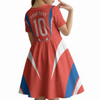 Personalized South Australia Oztag Bird Mascot Kid Short Sleeve Dress Dynamic Team Spirit Graphic