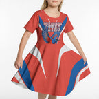 Personalized South Australia Oztag Bird Mascot Kid Short Sleeve Dress Dynamic Team Spirit Graphic