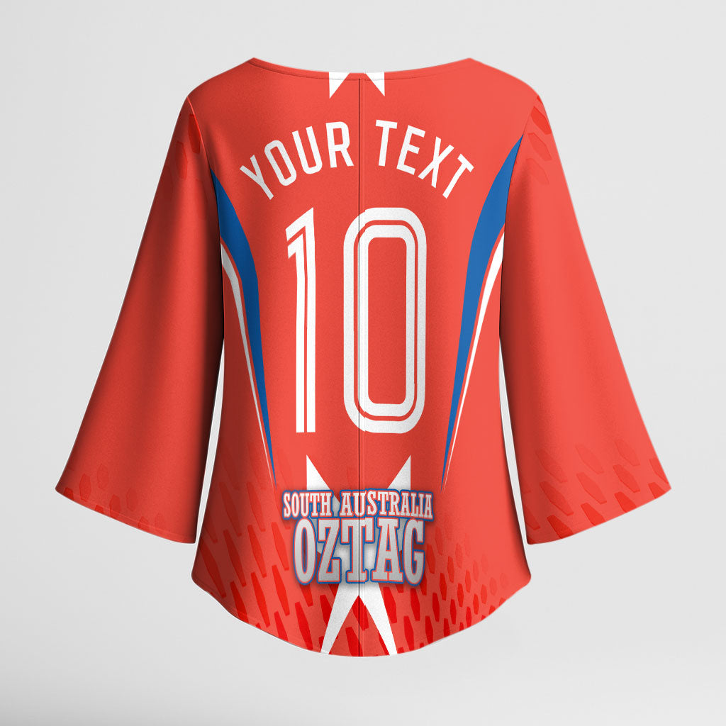 Personalized South Australia Oztag Bird Mascot Kimono Sleeve Blouse Dynamic Team Spirit Graphic