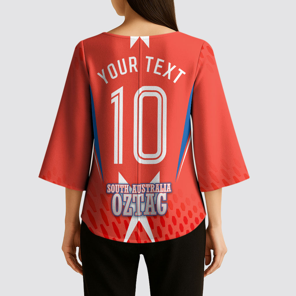 Personalized South Australia Oztag Bird Mascot Kimono Sleeve Blouse Dynamic Team Spirit Graphic