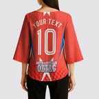 Personalized South Australia Oztag Bird Mascot Kimono Sleeve Blouse Dynamic Team Spirit Graphic
