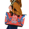 Personalized South Australia Oztag Bird Mascot Leather Tote Bag Dynamic Team Spirit Graphic