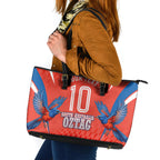 Personalized South Australia Oztag Bird Mascot Leather Tote Bag Dynamic Team Spirit Graphic