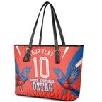 Personalized South Australia Oztag Bird Mascot Leather Tote Bag Dynamic Team Spirit Graphic