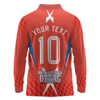 Personalized South Australia Oztag Bird Mascot Long Sleeve Polo Shirt Dynamic Team Spirit Graphic