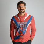 Personalized South Australia Oztag Bird Mascot Long Sleeve Polo Shirt Dynamic Team Spirit Graphic