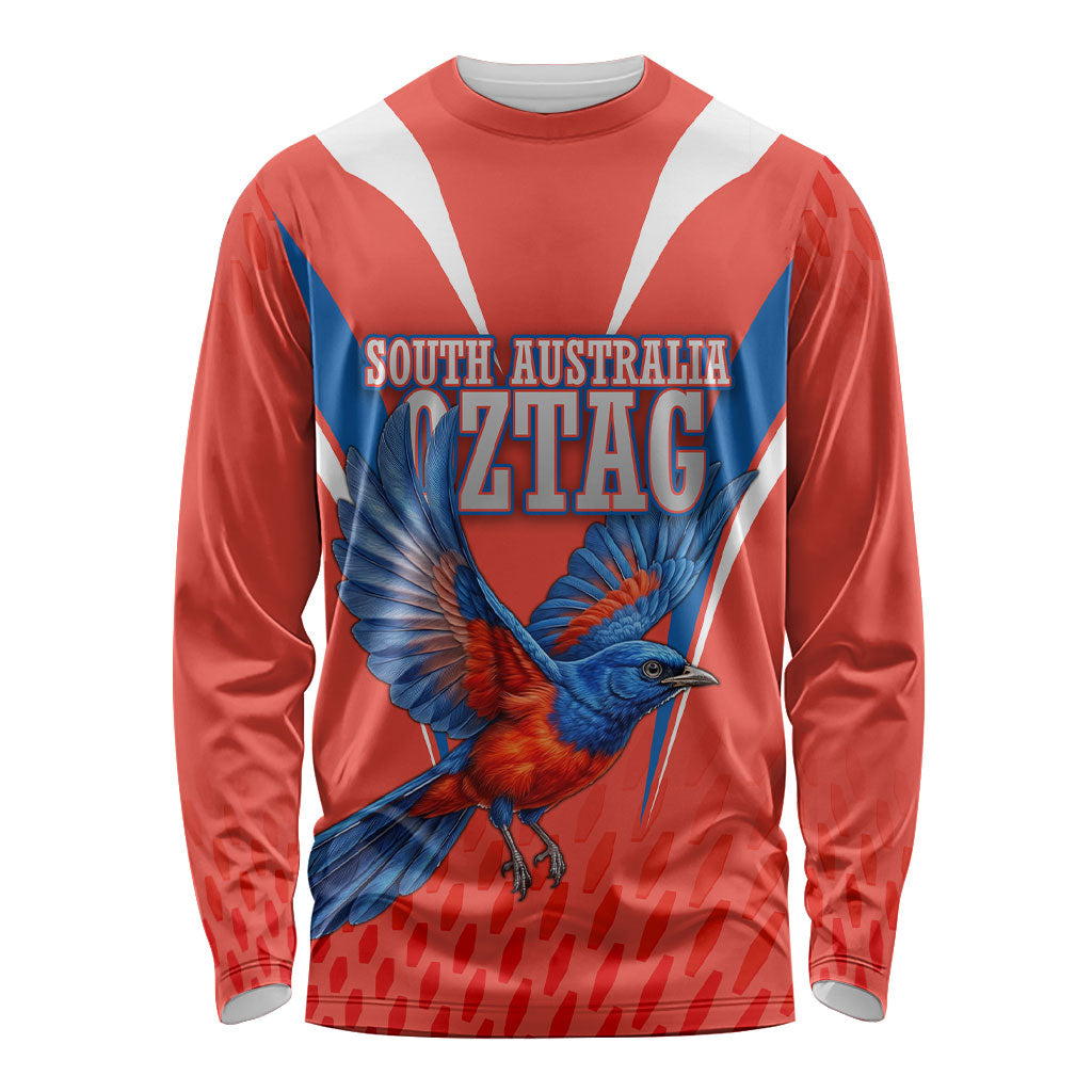 Personalized South Australia Oztag Bird Mascot Long Sleeve Shirt Dynamic Team Spirit Graphic