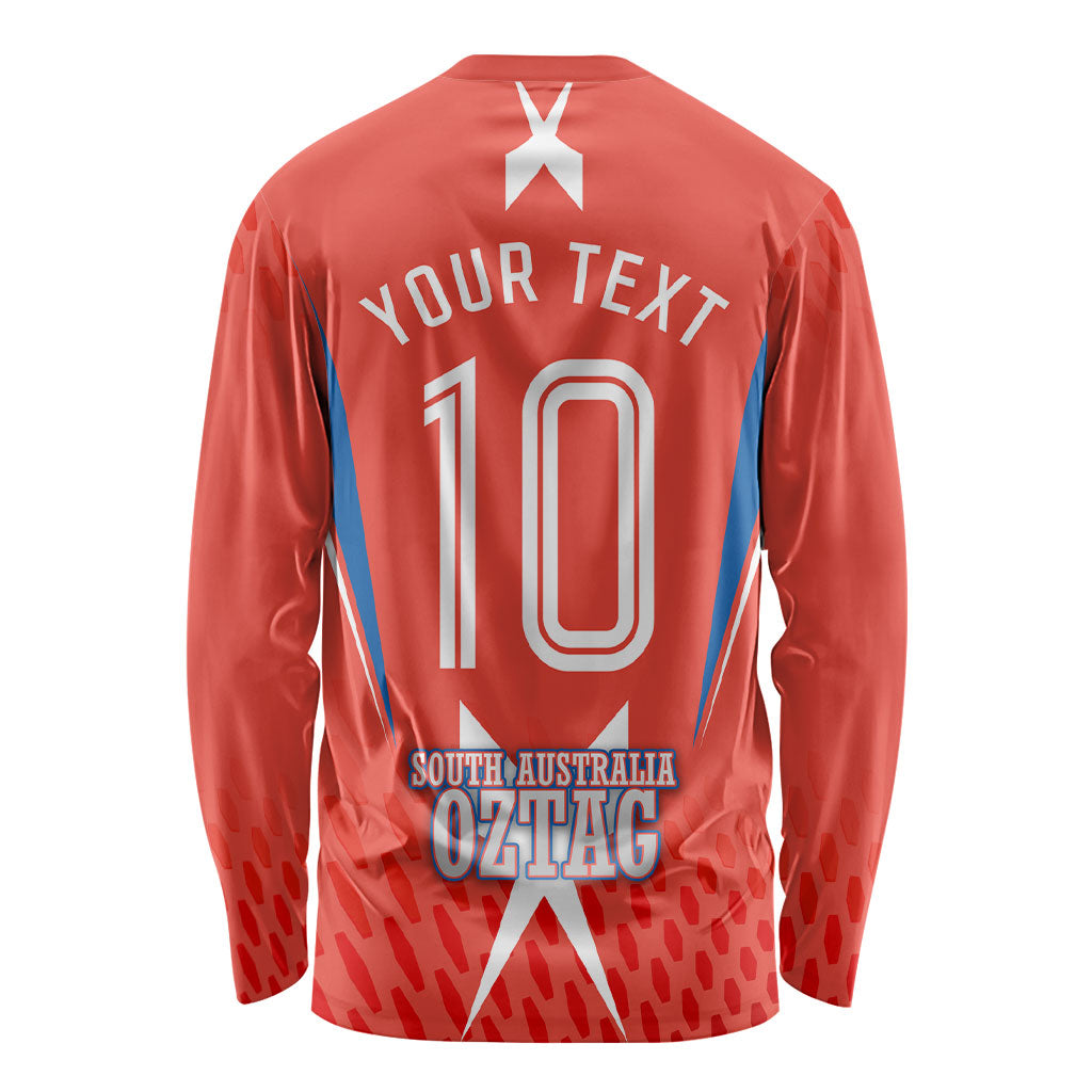 Personalized South Australia Oztag Bird Mascot Long Sleeve Shirt Dynamic Team Spirit Graphic