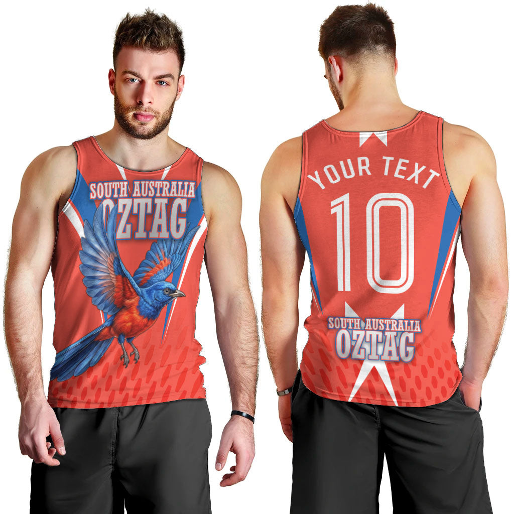 Personalized South Australia Oztag Bird Mascot Men Tank Top Dynamic Team Spirit Graphic