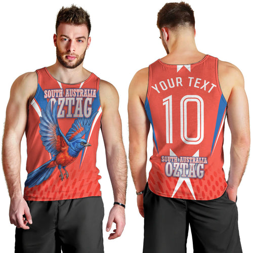 Personalized South Australia Oztag Bird Mascot Men Tank Top Dynamic Team Spirit Graphic