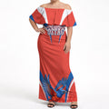 Personalized South Australia Oztag Bird Mascot Off Shoulder Maxi Dress Dynamic Team Spirit Graphic