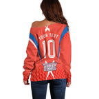 Personalized South Australia Oztag Bird Mascot Off Shoulder Sweater Dynamic Team Spirit Graphic