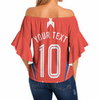 Personalized South Australia Oztag Bird Mascot Off Shoulder Wrap Waist Top Dynamic Team Spirit Graphic