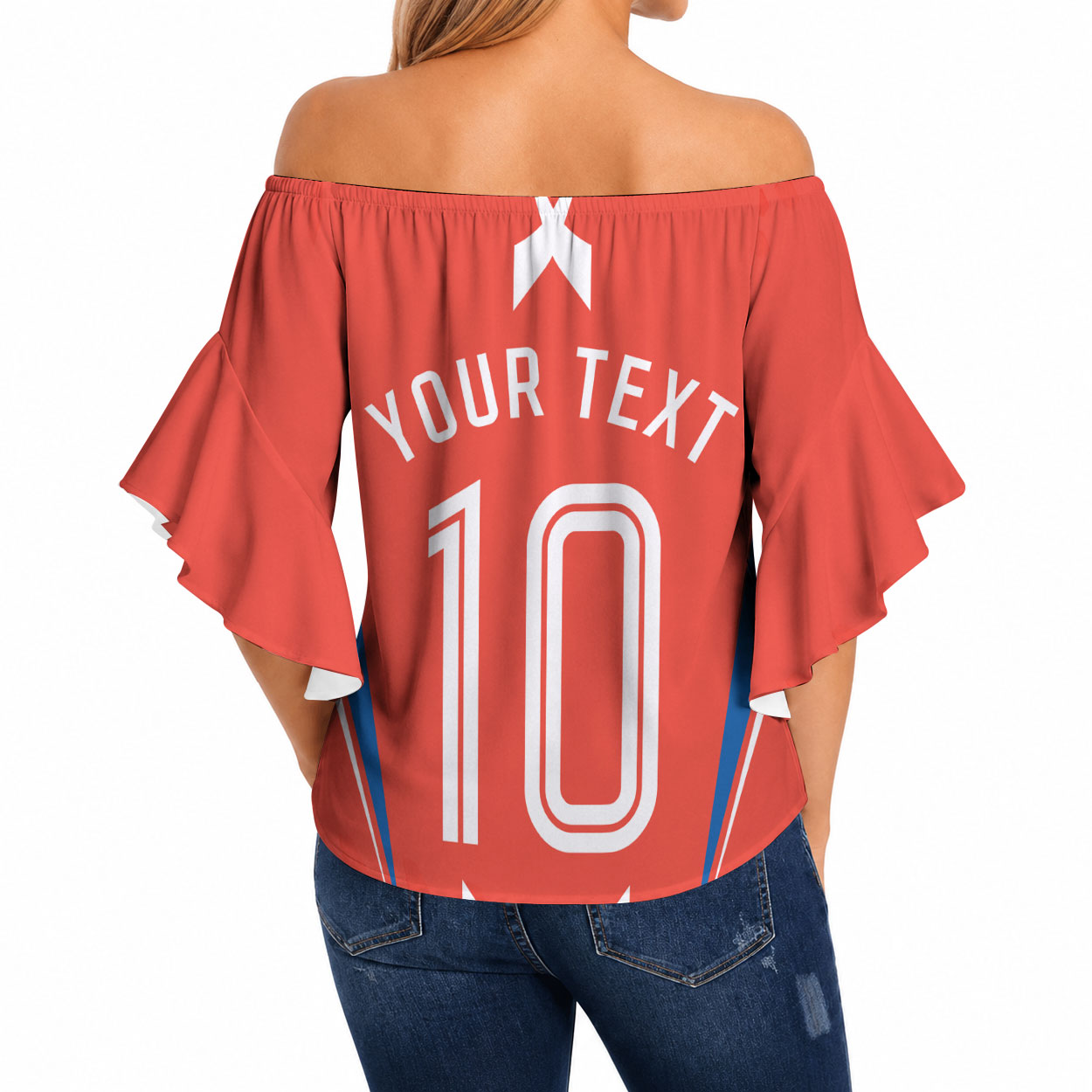 Personalized South Australia Oztag Bird Mascot Off Shoulder Wrap Waist Top Dynamic Team Spirit Graphic